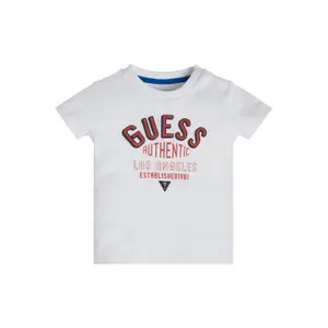 Organic cotton t-shirt baby boy Guess image-1