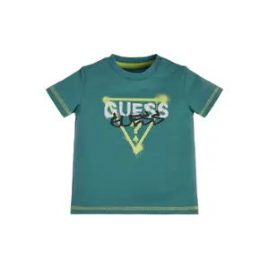 Organic cotton t-shirt baby boy Guess image-1