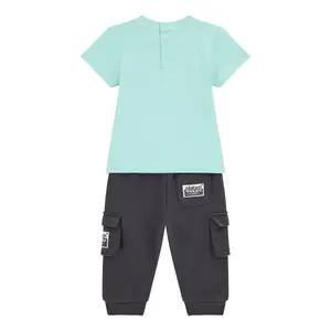 Baby boy t-shirt + terry pants set Guess image-1