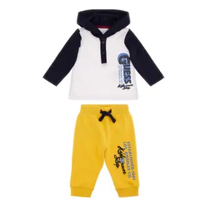 Baby boy hooded t-shirt + jogging suit set Guess image-0