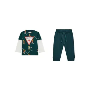Baby sweatshirt + jogging suit set Guess image-0