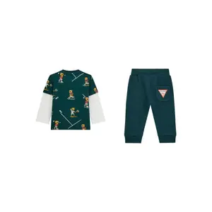 Baby sweatshirt + jogging suit set Guess image-1