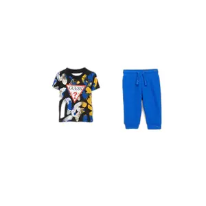 Baby boy long sleeve t-shirt and trousers set Guess image-0