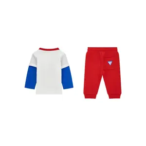 Baby boy long sleeve t-shirt and trousers set Guess image-1