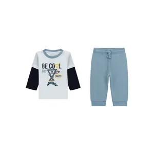 Long-sleeve t-shirt and trousers set for baby boy Guess image-0