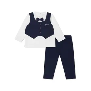 Ensemble t-shirt avec gilet et pantalon bébé garçon Guess image-0