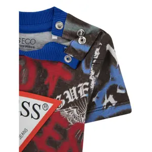 Baby boy long sleeve t-shirt and joggers set Guess Active image-2