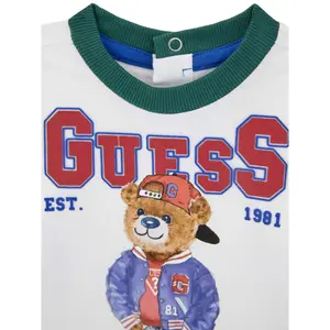 Baby boy long sleeve t-shirt and joggers set Guess Active image-2