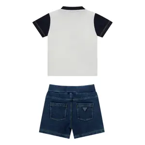 Baby boy t-shirt and denim shorts set Guess image-1