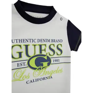 Baby boy t-shirt and denim shorts set Guess image-2