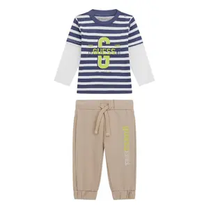 Baby boy long sleeve t-shirt and joggers set Guess Active image-0