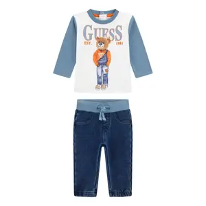 Langarm-T-Shirt- und Jeans-Set für Babys Jungen Guess image-0