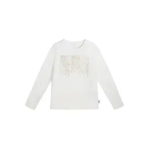 Long sleeve t-shirt with rhinestones girl Guess image-0