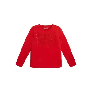 Long sleeve t-shirt with rhinestones girl Guess image-0