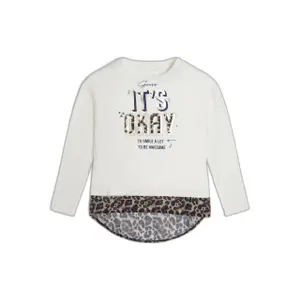 Long sleeve t-shirt with girl's print hem Guess image-0