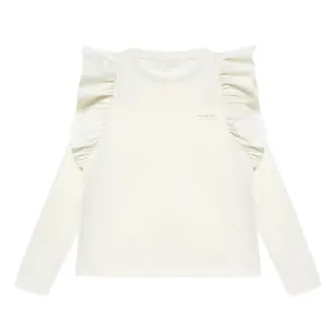 Long sleeve ribbed t-shirt coated with girl's leaf Guess image-0
