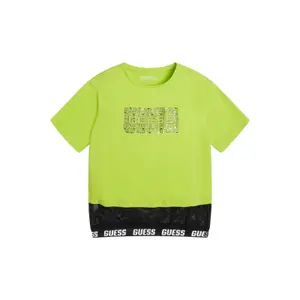T-shirt with mesh insert girl Guess image-0