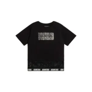 T-shirt with mesh insert girl Guess image-0
