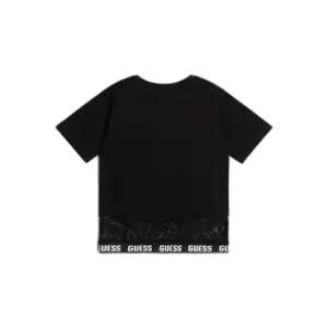 T-shirt with mesh insert girl Guess image-1