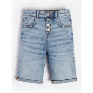 Denim shorts with girl's button Guess image-1