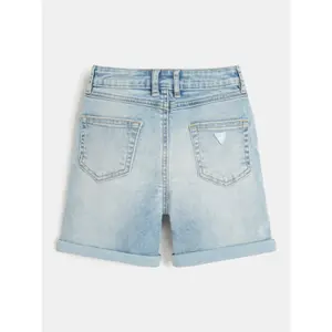 Denim skirt with embroidery girl Guess image-3