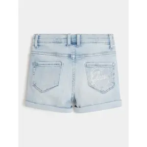 Denim shorts with rhinestones on the back girl Guess image-1