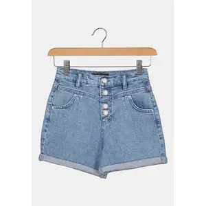 Denim shorts with visible button girl Guess W/Exposed image-0