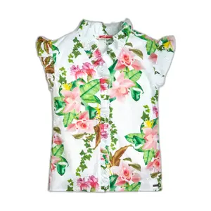 Girl's short sleeve shirt Guess Sangallo image-0