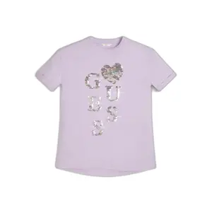 Reversible sequin t-shirt girl Guess image-0