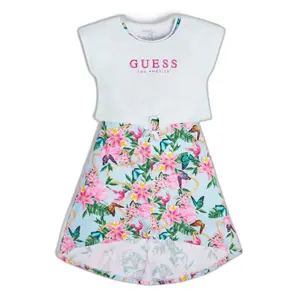 Girl's stretchy blended fabric dress Guess image-0