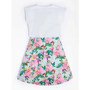 Girl's stretchy blended fabric dress Guess image-1