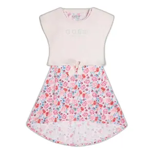 Girl's stretchy blended fabric dress Guess image-0