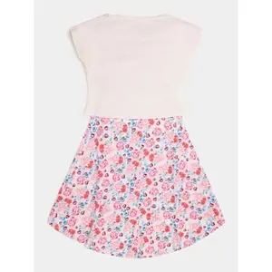 Girl's stretchy blended fabric dress Guess image-1