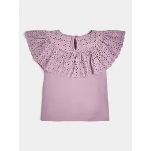 Girl's jersey and sangallo tank top Guess image-1