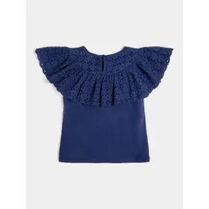 Girl's jersey and sangallo tank top Guess image-1