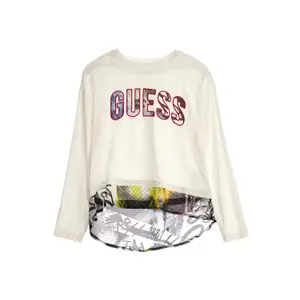 Girl's long sleeve T-shirt Guess High Low Chiffon image-3