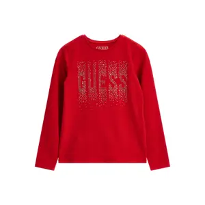 Girl's long-sleeved rhinestone T-shirt Guess image-0