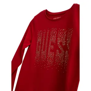Girl's long-sleeved rhinestone T-shirt Guess image-2