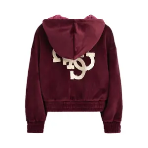 Girl's velvet hoodie Guess image-1