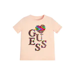 Girl's organic jersey T-shirt Guess image-4
