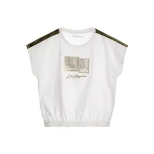 Girl's cotton crop T-shirt Guess image-0