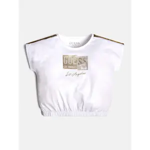 Girl's cotton crop T-shirt Guess image-1