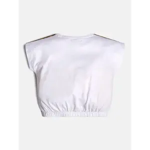 Girl's cotton crop T-shirt Guess image-2