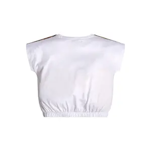 Girl's cotton crop T-shirt Guess image-4
