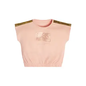 Girl's cotton crop T-shirt Guess image-0