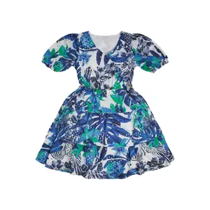 Girl's cotton dress Guess Sangallo image-0