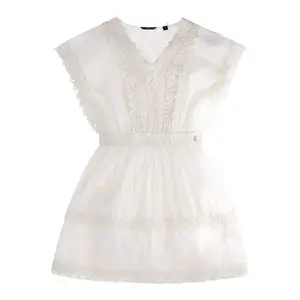 Embroidered cotton dress for girls Guess Plumetis Mini Me image-0