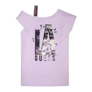 One-shoulder T-shirt with girl band Guess image-1