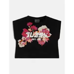 Girl's cotton midi t-shirt Guess image-1