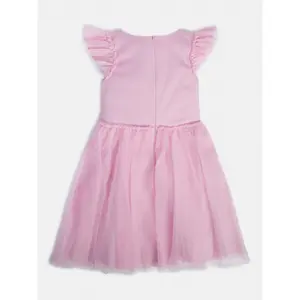 Mixed fabric dress girl Guess Ceremony image-1